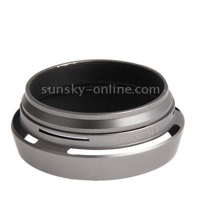 49mm Silver Metal Vented Lens Hood for Fuji X100 (Silver)