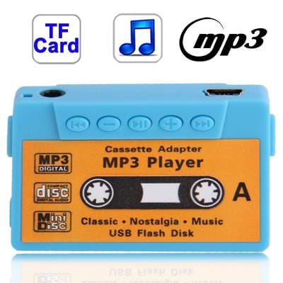 Magnetic Tape Style TF Card Slot MP3 Player (Baby Blue)