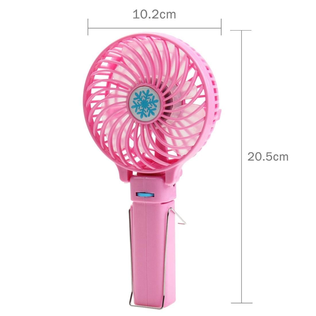 Mini Portable Foldable Fan with Clip (Yellow)