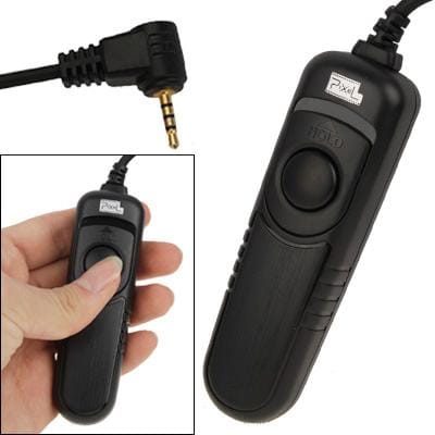 Pixel RC-201/L1 Remote Switch Shutter Release Cord for Panasonic DMC-FZ50,50K,50S,30,30K,30S,20,20K,20S,LC-1,L1 / Leica:Diglux3,Diglux2 (Black)