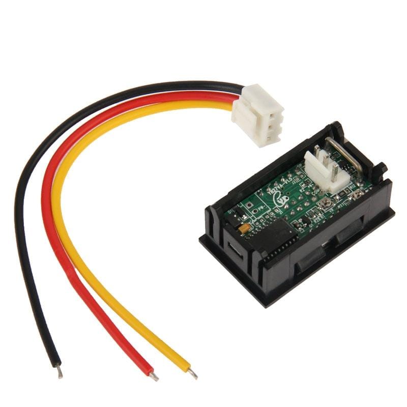 2 in 1 3 Wires DC LED Digital Display Voltage / Ampere Meter (Black)