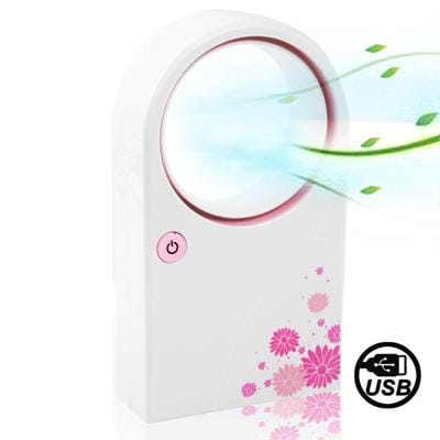 Hand-Held Mini USB Round Shaped Electric Bladeless Air-condition (Green)