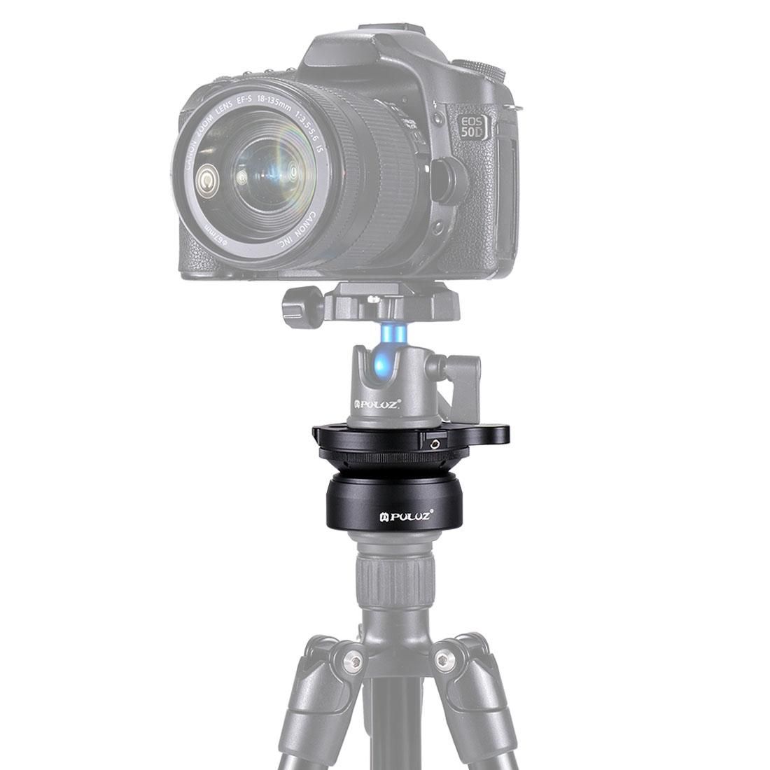 PULUZ 3/8 inch Thread Dome Professional Tripod Leveling Head Base with Bubble Level
