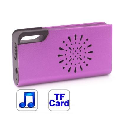 TF Card Slot MP3 Player with Speaker, Clip (Purple)