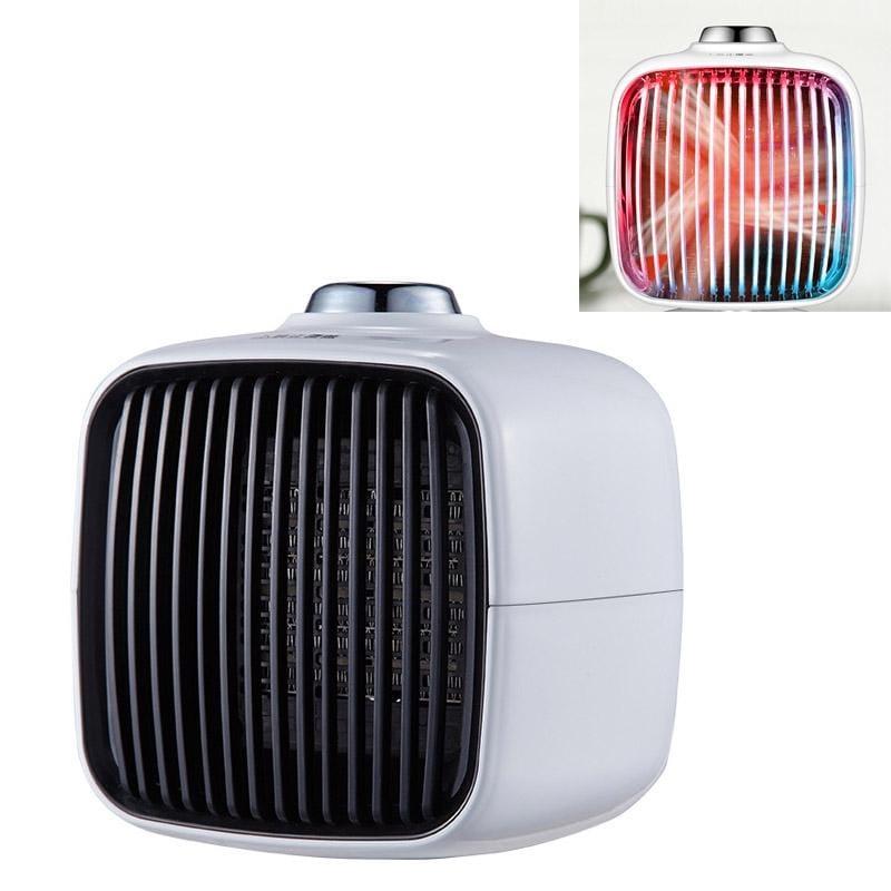 Home Dormitory Mini Desktop Portable Heater CN Plug (White)
