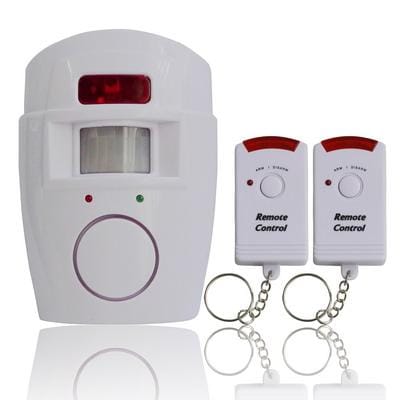 Home Security PIR Motion Sensor Alarm with 2 Remote Control (White)