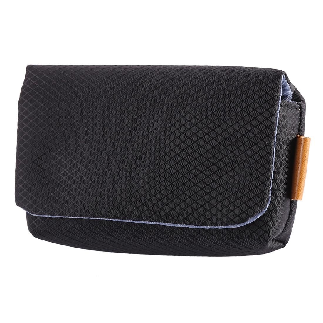 Rhombus Texture Nylon Camera Case Bag for Canon, Sony, Nikon, Micro Single,Digital Cameras, Size:12.5�7.5�4cm (Black)