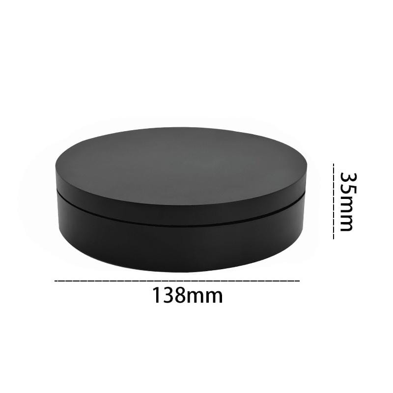 13.8cm USB Charging Smart 360 Degree Rotating Turntable Display Stand Video Shooting Props Turntable for Photography, Load 3kg (Black)