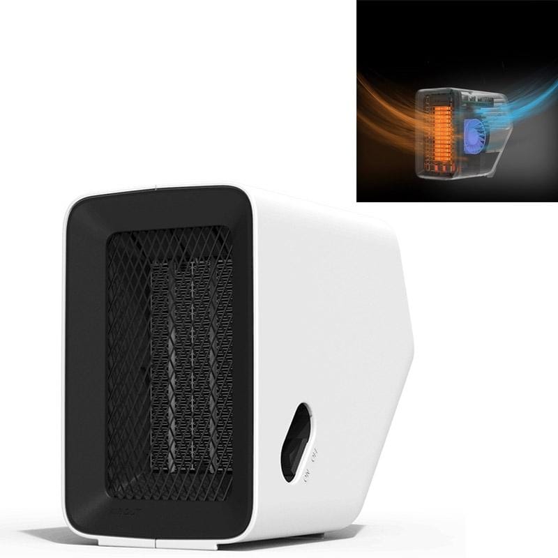 Home Office Small Mute Energy-Saving Quick-Heat Heater CN Plug (Business white)
