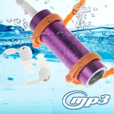 4GB Swimming Sport IPX8 Waterproof MP3 Player with FM Stereo (Purple)