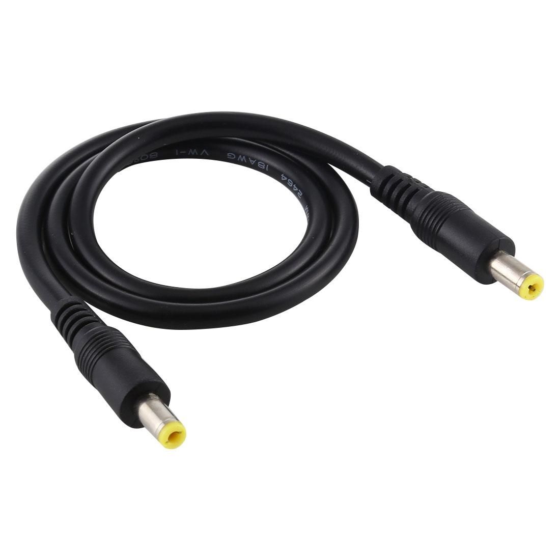 DC Power Plug 5.5 x 2.5mm Male to Male Adapter Connector Cable, Cable Length:50cm (Black)