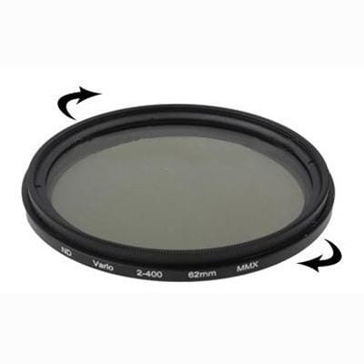 62mm ND Fader Neutral Density Adjustable Variable Filter ND2 to ND400 Filter (Black)