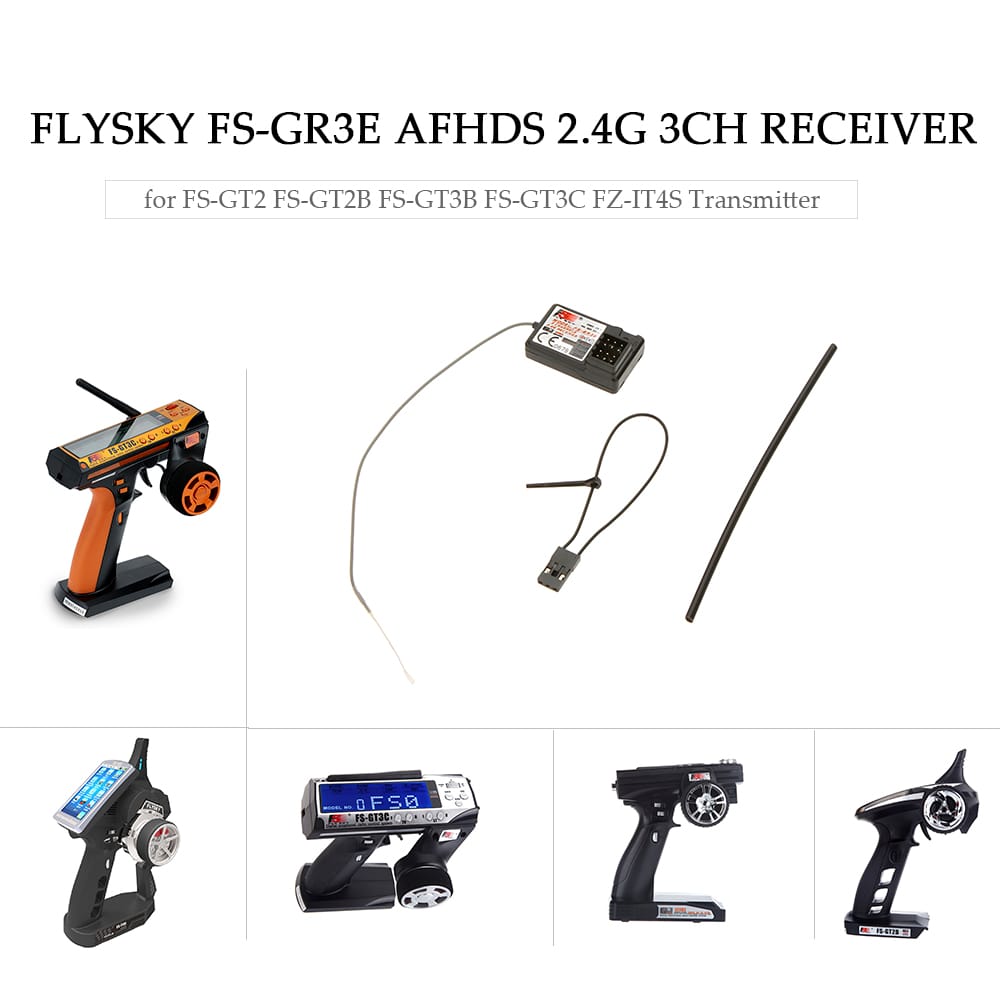Flysky FS-GR3E AFHDS 3CH Receiver for FS-GT2 FS-GT2B FS-GT3B - 1pcs