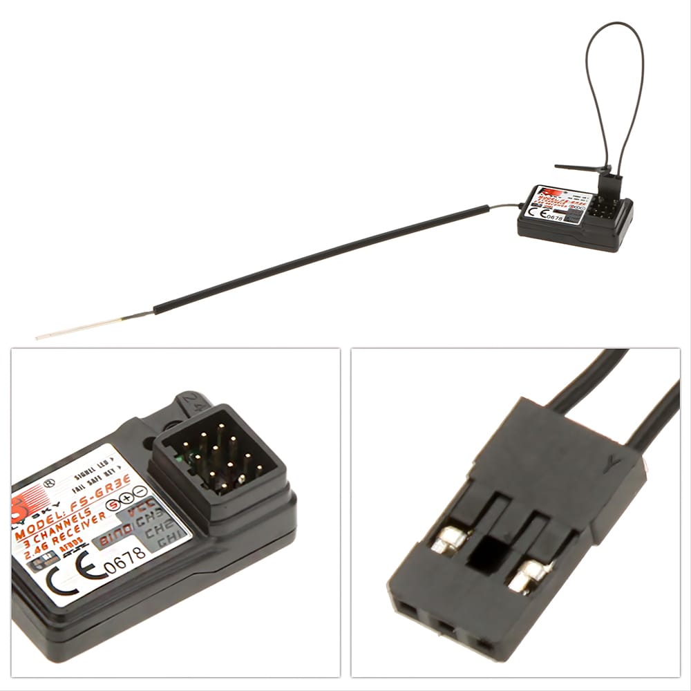 Flysky FS-GR3E AFHDS 3CH Receiver for FS-GT2 FS-GT2B FS-GT3B - 1pcs