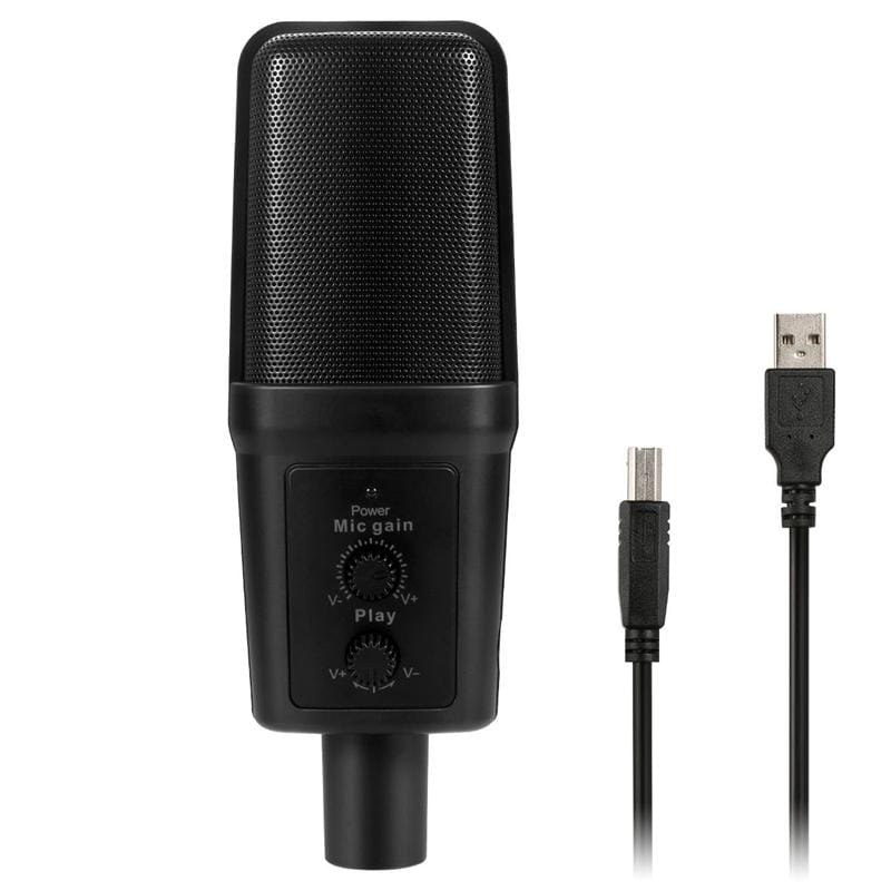 Yanmai SF-970 Professional Condenser Sound Recording Microphone with Tripod Holder & USB Cable , Cable Length: 1.8m (Black)