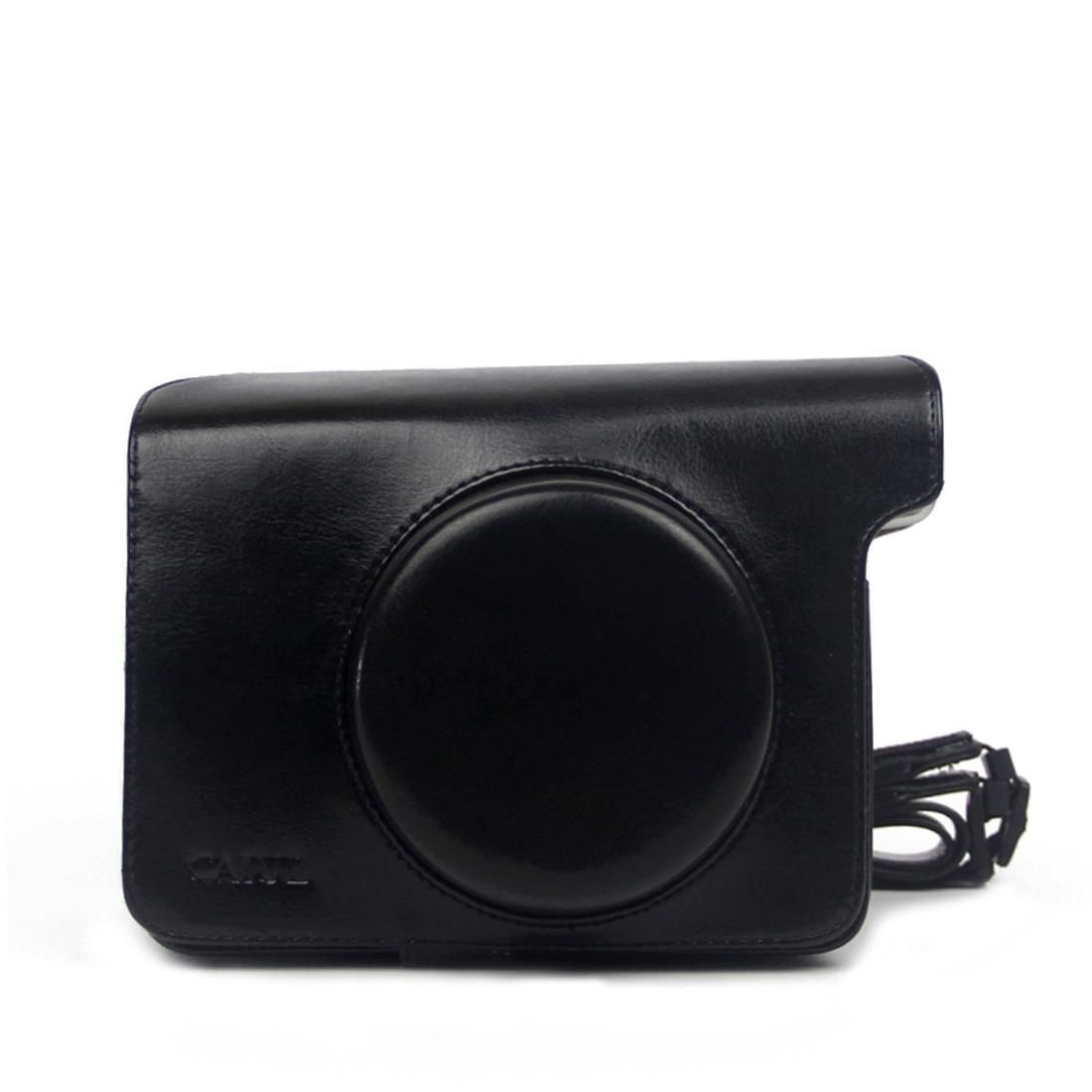 Vintage PU Leather Case Bag for Polaroid W300 Camera, with Adjustable Shoulder Strap (Brown)