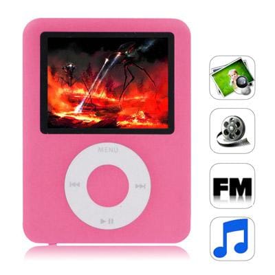 1.8 inch TFT Screen 8GB Nano 3rd Style MP4 player, Support FM Radio, E-Book, Games (Magenta)