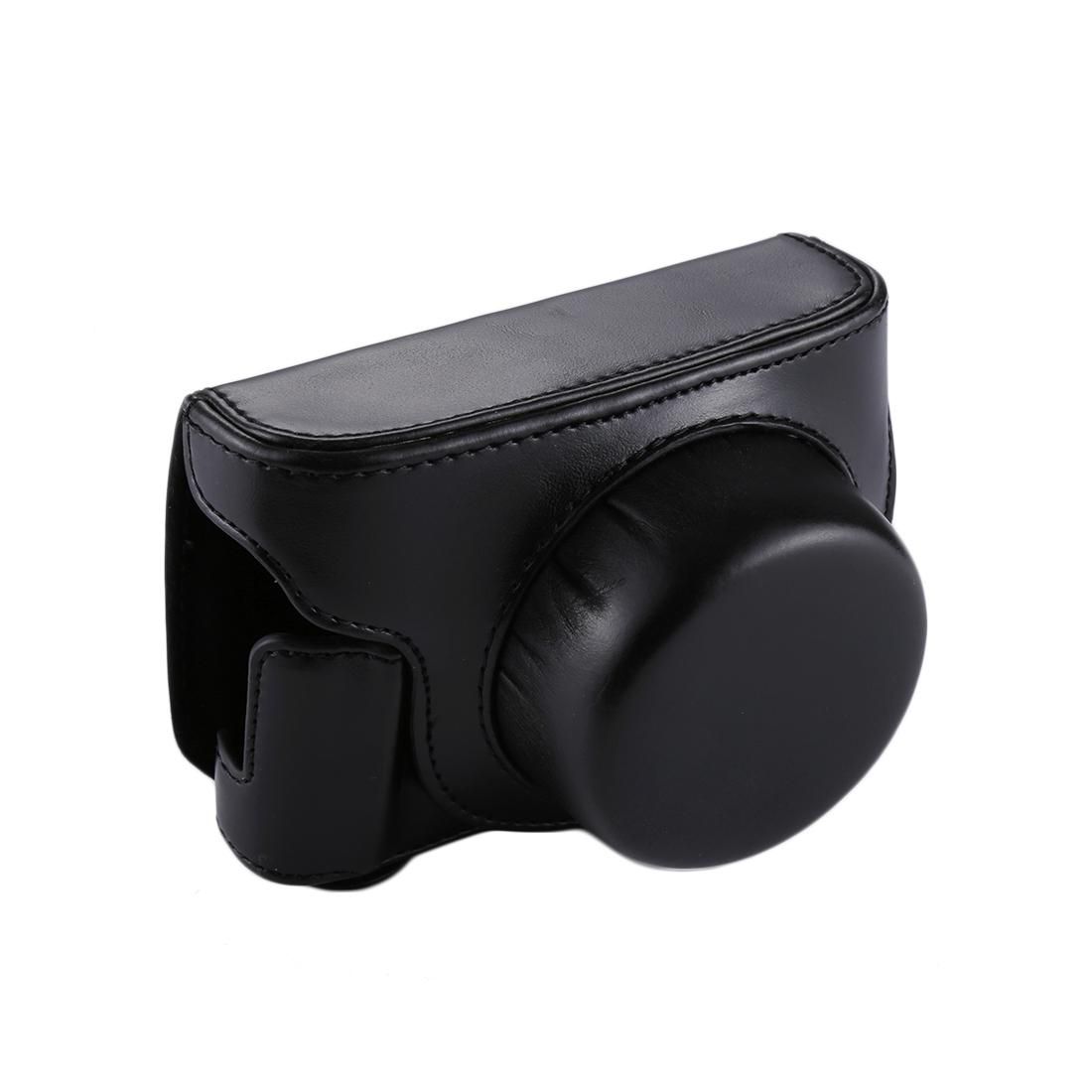 Full Body Camera PU Leather Camera Case Bag with Strap for Panasonic Lumix GF7 / GF8 / GF9 (Coffee)