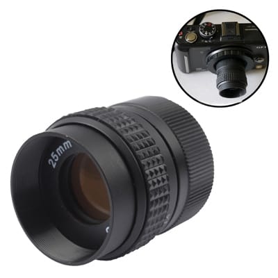 25mm F1.4 1/2 inch CCTV C Mount TV Lens (Black)