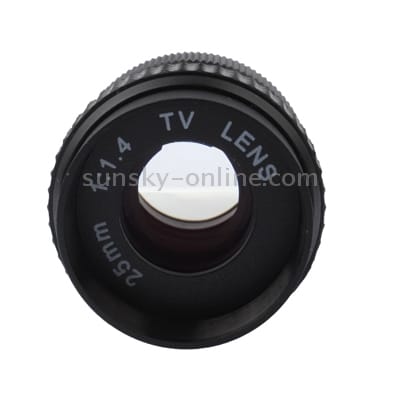 25mm F1.4 1/2 inch CCTV C Mount TV Lens (Black)