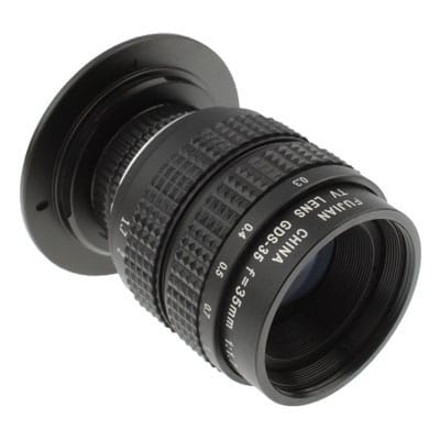 35mm 1:1.7 C-M4/3 Mount TV Lens with Stepping Ring