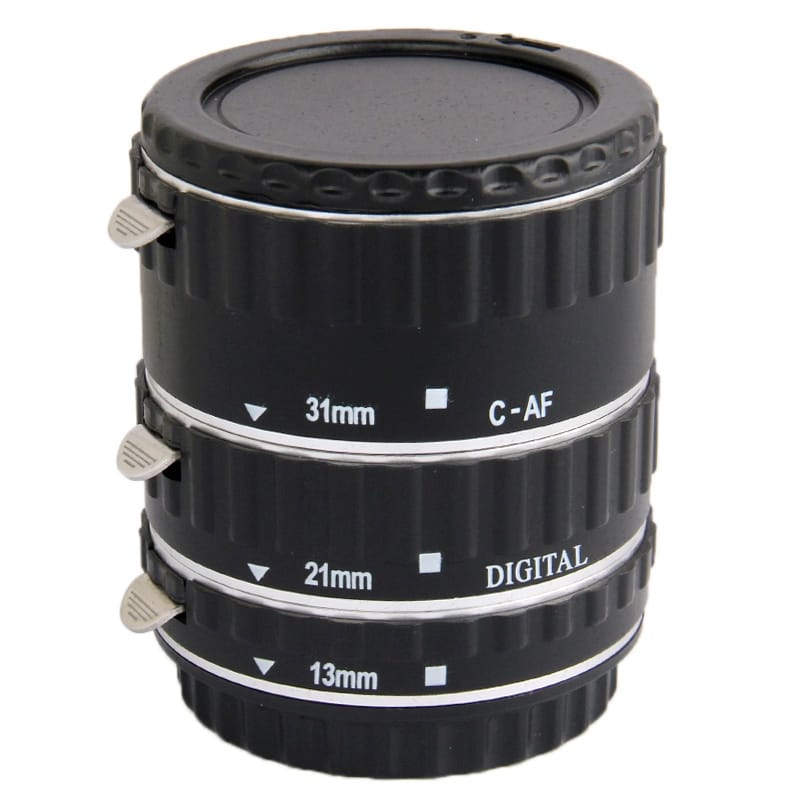 Auto Macro Extension Tube Set for Canon DSLR, Material: ABS + Aluminum Alloy (Black)