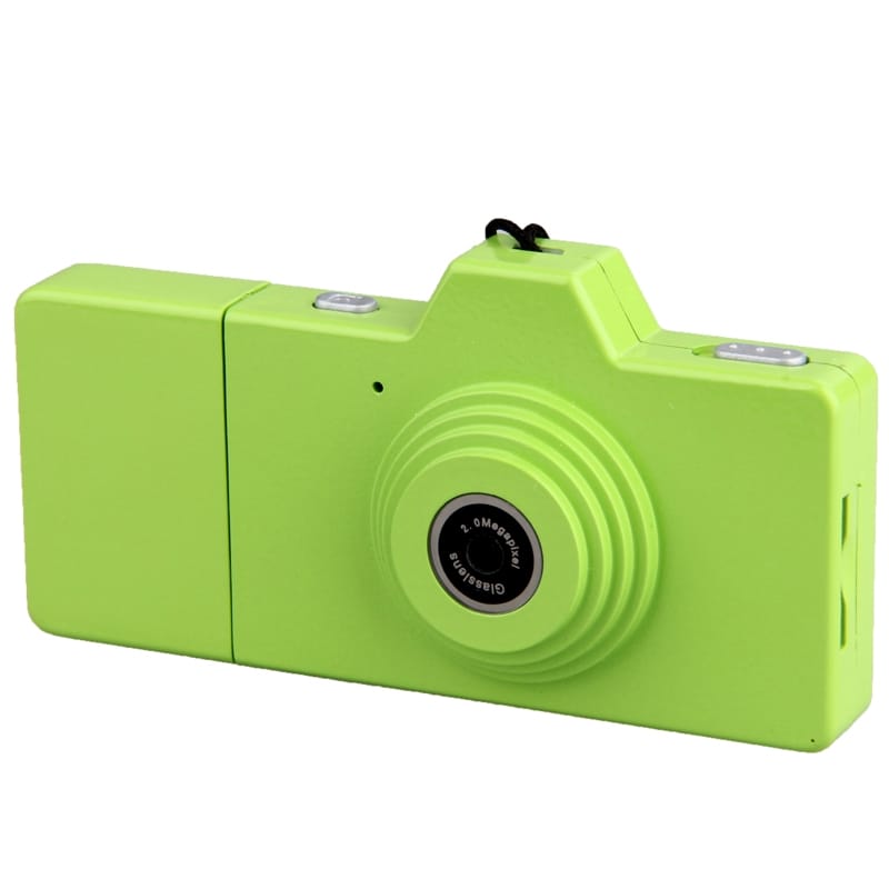 ET-N3612 Mini 2.0MP Toy Digital Camera with USB Flash Disk (Green)