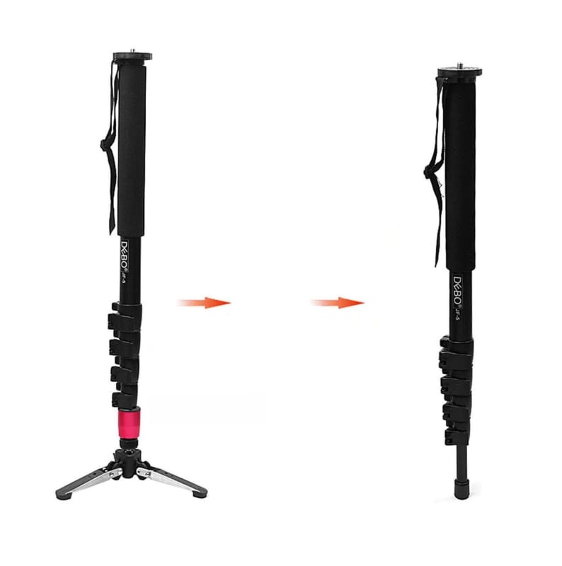 DEBO Self-Standing Monopod with Support Base Bracket (Black)