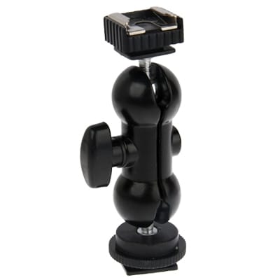 Universal Aluminum Hot Shoe Bracket, Size: 10 x 3 x3.5cm (Black)