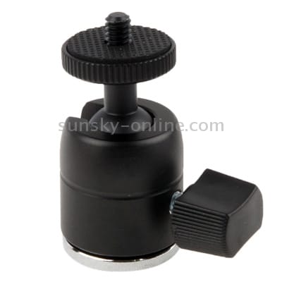 Aluminum Alloy Hot Shoe Tripod Heads, 1/4 Male Screw
