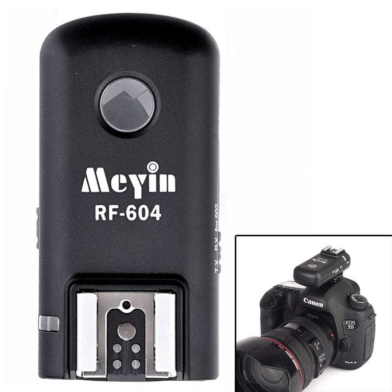 2.4GHz Wireless Flash Trigger Fit for Canon Camera, RF-604C, pack of 2 (Black)