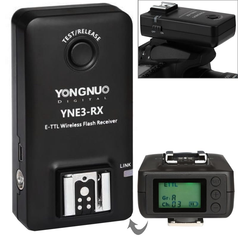YONGNUO YN-E3-RX e-TTL Wireless Flash Receiver for YONGNUO YN568EX II / YN565EX II / YN600EX-RT / Canon 580EX II / 600EX-RT / YNE3-RX