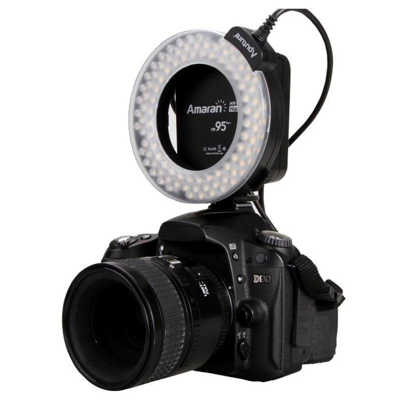 Aputure AHL-HN100 Higher CRI 95+ Value Amaran Halo LED Ring Flash Light for Nikon