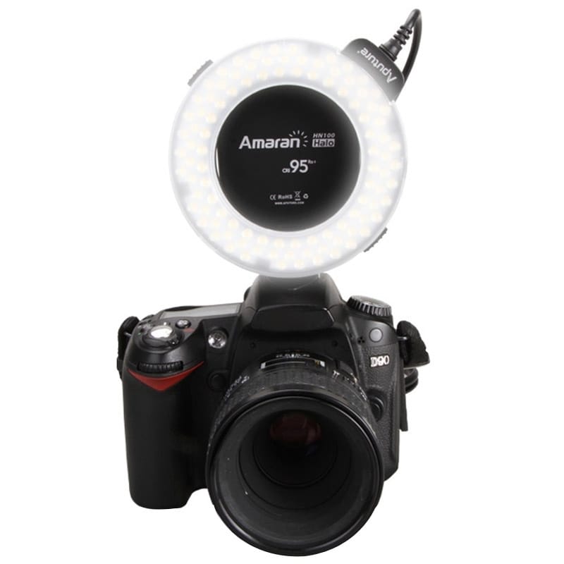 Aputure AHL-HN100 Higher CRI 95+ Value Amaran Halo LED Ring Flash Light for Nikon