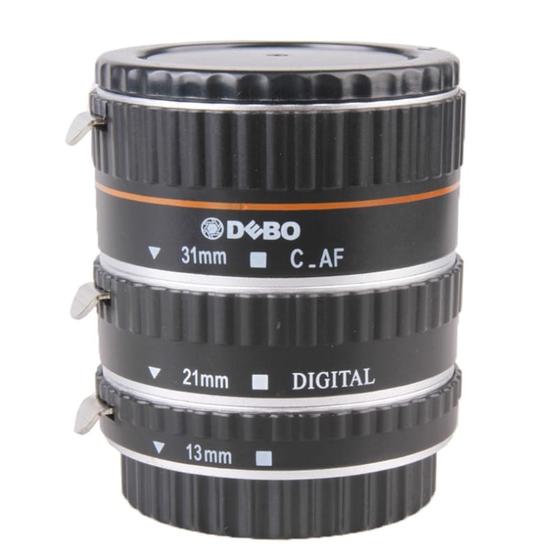 DEBO-C-L 3 Rings Macro Extension Tube Set for Canon EOS EF / EF-S Lens (Silver)
