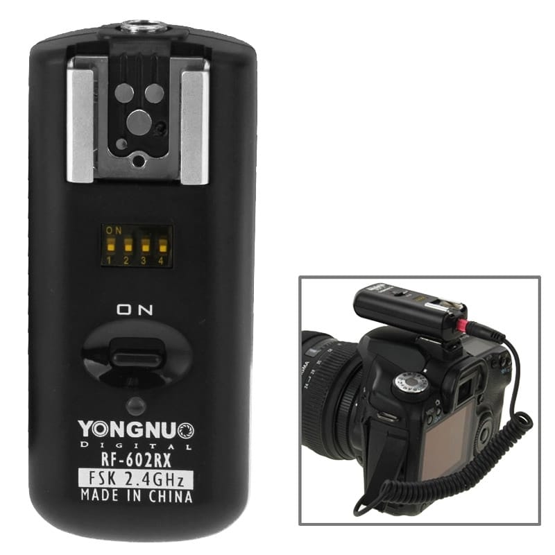 YONGNUO RF-602RX Wireless Flash Receiver with 3.5mm PC Sync Cord