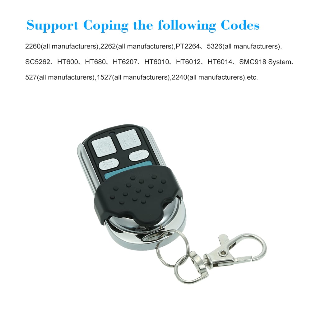 433Mhz 4 Buttons Copy Cloning Duplicator Remote Control