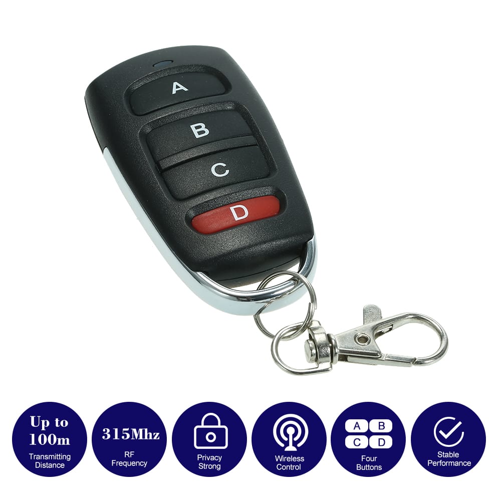 315MHz 4 Buttons Touch Switch Copying Transmitter Cloning