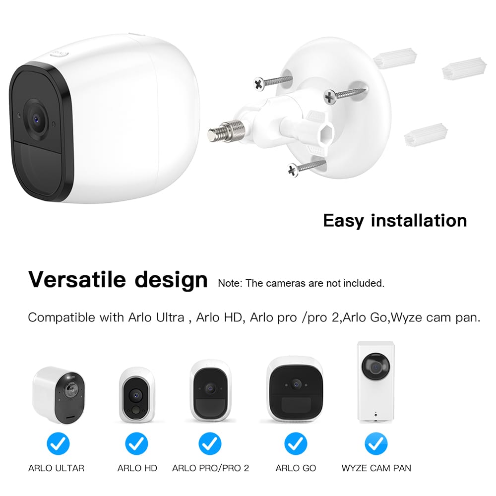 2 Pack Adjustable Wall Mount for ARLO HD/ARLO PRO/ARLO - 2PCS