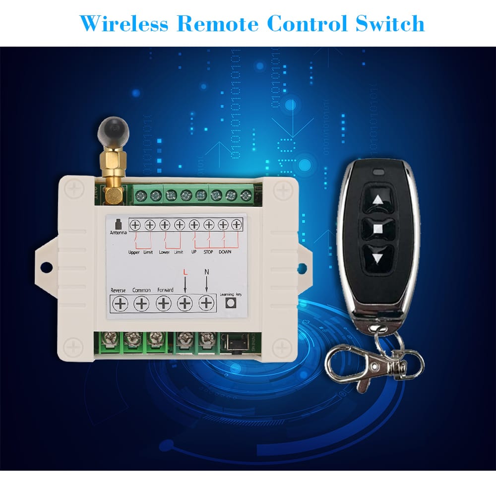 AC85-250V 10A 2CH 433Mhz Motor Remote Control Switch Motor - 1