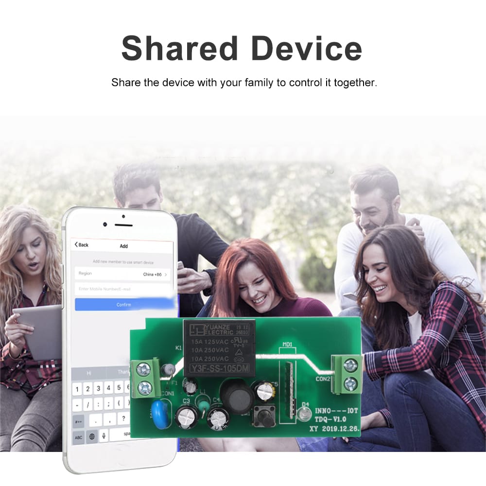 Tuya WiFi Smart Switch 10A/2200W Wireless Remote Switch