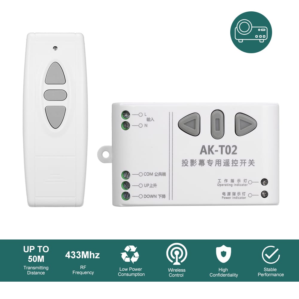 Smart Home 433Mhz AC 220V Motor Remote Controller Wireless - 1