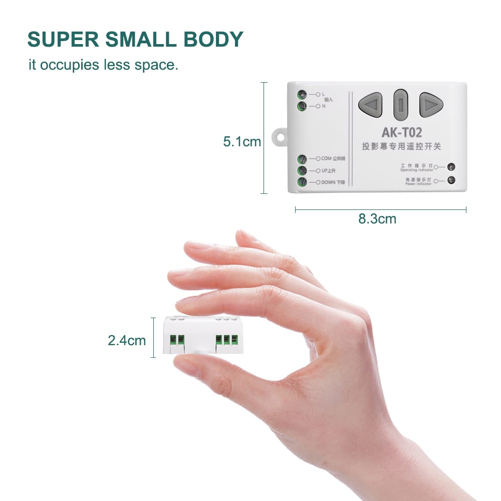 Smart Home 433Mhz AC 220V Motor Remote Controller Wireless - 1
