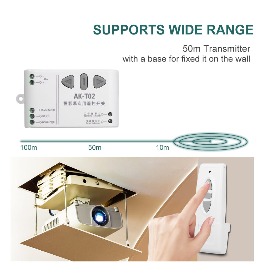 Smart Home 433Mhz AC 220V Motor Remote Controller Wireless - 1