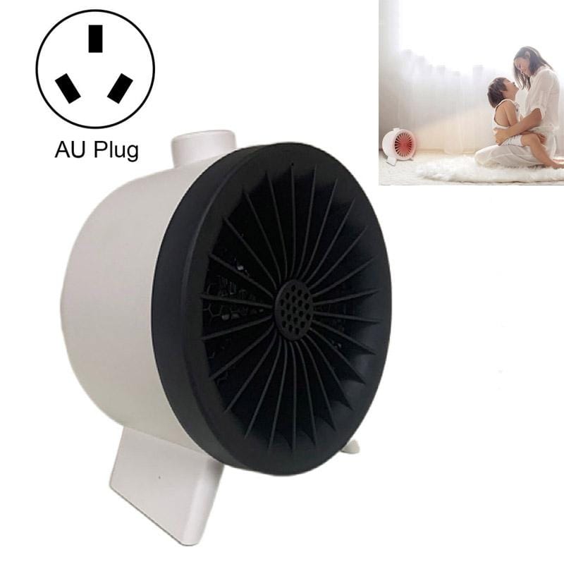 Home Mini Desktop Heater, Size:AU Plug (White)