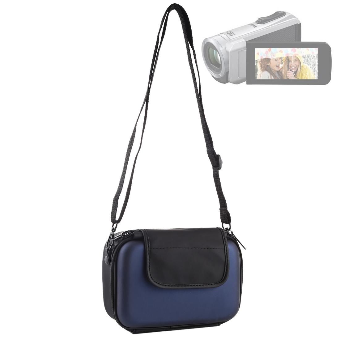 Portable Travel Case Digital Camera Bag with Strap (Dark Blue)