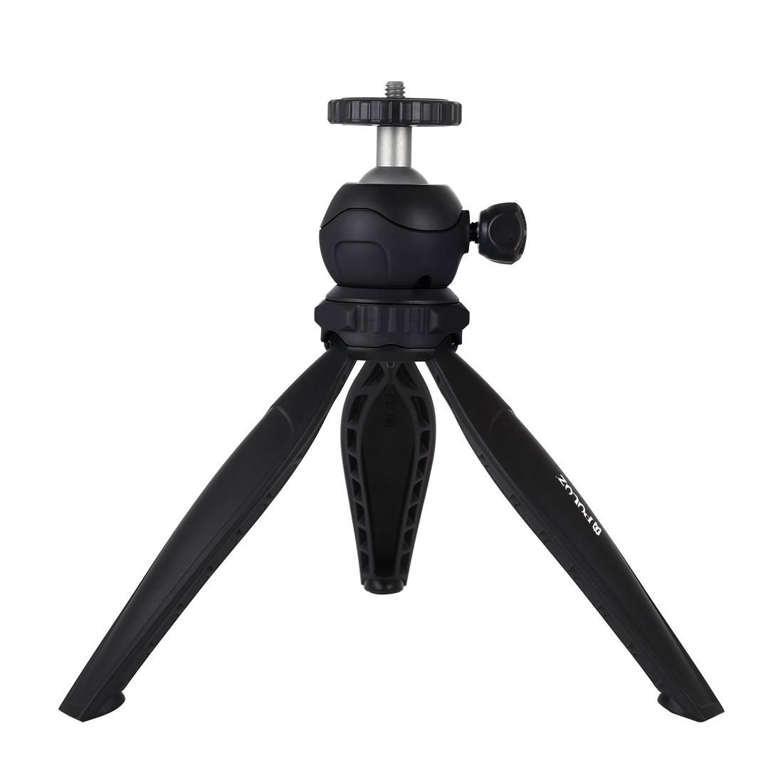 PULUZ 20cm Pocket Plastic Tripod Mount with 360 Degree Ball Head for Smartphones, GoPro, DSLR Cameras (Black)