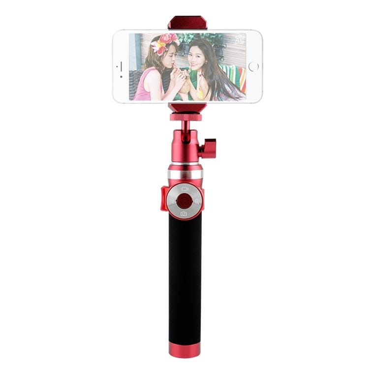 CYKE BR12 Wireless Bluetooth Selfie Stick Kit for 4.0 - 5.5 inch Phones, with Remote Control (Red)