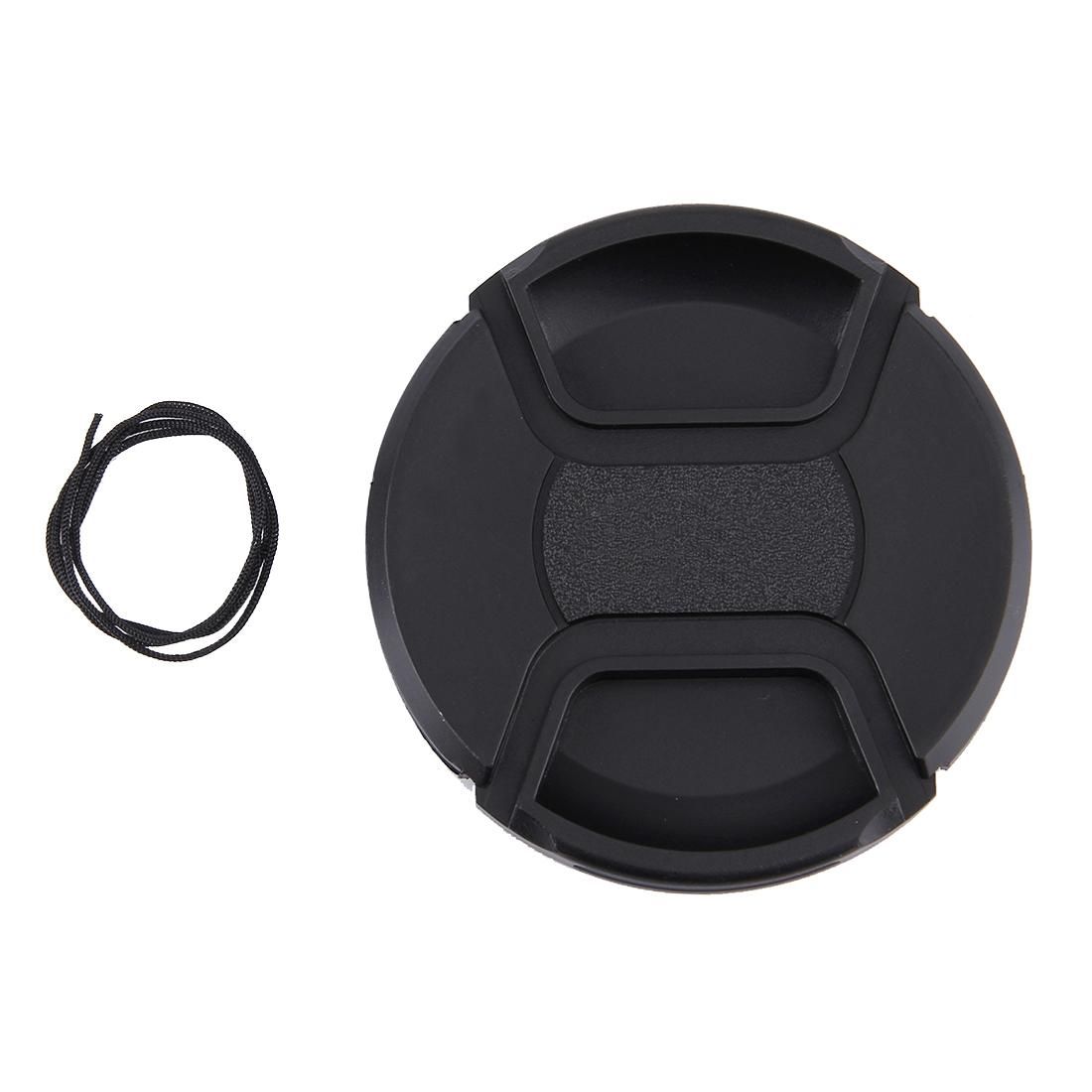 77mm Center Pinch Camera Lens Cap for Nikon (Black)
