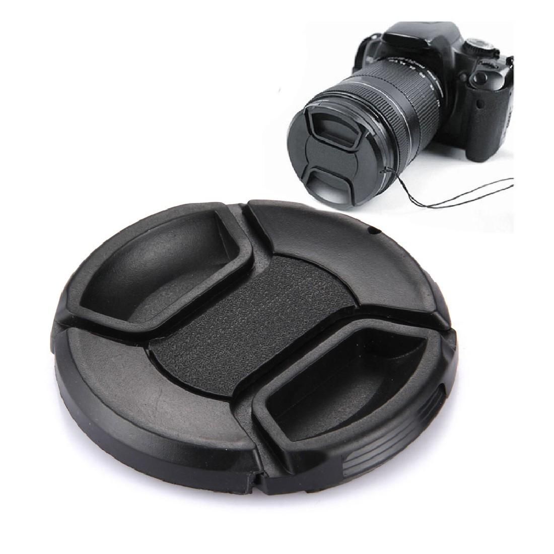 62mm Center Pinch Camera Lens Cap (Black)